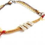 Silk braided bracelet, mix ..