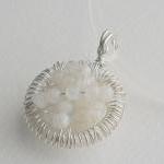 Moonstone necklace, Sterlin..