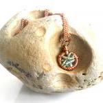 Copper wire wrapped pendant..