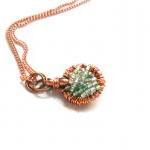 Copper wire wrapped pendant..