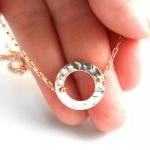 Simple Rose gold necklace, ..