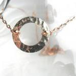 Simple Rose gold necklace, ..