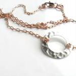 Simple Rose gold necklace, ..