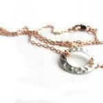 Simple Rose gold necklace, ..