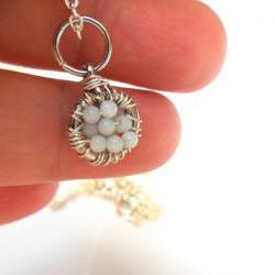 Sterling silver Pendant Charm Necklace Amazonite Spring trends Mother's Day gift for her under 25 dream catcher