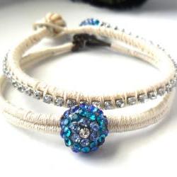Bridal Jewelry, Friendship Bracelet, The ultimate Peacock wedding, Something Blue Bridal bracelet, trendy boho fashion wedding